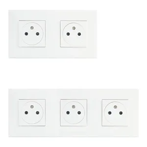 Dubbele en drievoudige contactdoos.